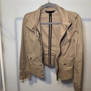 White House Black Market Tan Utility Jacket